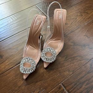 Zara Rhinestone Pumps sz 7
